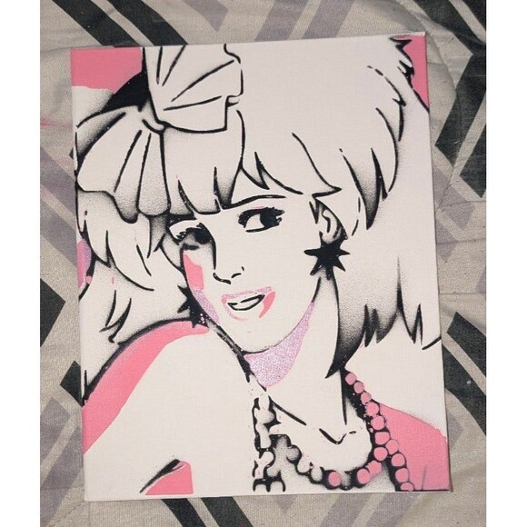 Jem and The Holograms Spray Paint Art Piece - Picture 2 of 2